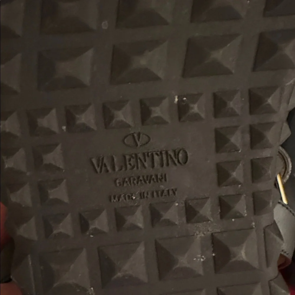 Valentino Black Sandals with Gold Studs - Picture 2 of 7